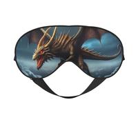 Flying Dragon Masque de sommeil pour homme et femme - Masque pour les yeux double face avec sangle réglable, doux et soyeux, bloque la lumière et respirant, pour voyage, sieste, travail de nuit, yoga