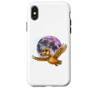 Flying Duck Moon Night Bird Cute Duck Graphics Coque pour iPhone X/XS