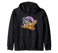 Flying Duck Moon Night Bird Cute Duck Graphics Sweat à Capuche