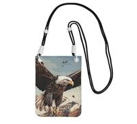 Flying Eagle Sac à main pour téléphone portable avec bandoulière noire