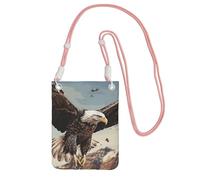 Flying Eagle Sac à main pour téléphone portable pour femme, pochette pour téléphone portable, étui portefeuille avec bandoulière rose pochette de voyage