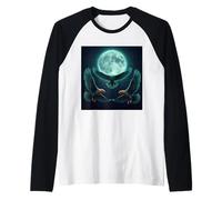 Flying Eagles sous la Lune terrestre Funny Meme Manche Raglan