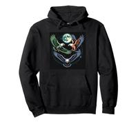 Flying Eagles sous la Lune terrestre Funny Meme Sweat à Capuche