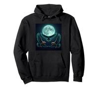 Flying Eagles sous la Lune terrestre Funny Meme Sweat à Capuche