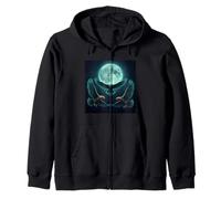 Flying Eagles sous la Lune terrestre Funny Meme Sweat à Capuche