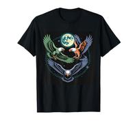 Flying Eagles sous la Lune terrestre Funny Meme T-Shirt