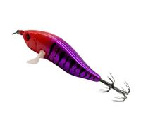Flying Fish Style Glowing Horizontal Shrimp - Egi Wooden Shrimp Round Belly Artificial Bait | Hard Squid Lure Baits with Hooks Fish Lures Shrimmp Outdoors Saltwater Men
