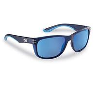 Flying Fisherman 7873NSB Lunettes de soleil polarisées à double tête, monture marine, verres miroir bleu fumé, taille M
