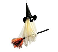 Flying Ghost | LED Flying Decoration on Broom Spooky Outdoors