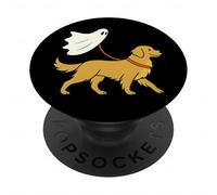 Flying Ghost Walking Golden Retriever - Chien Maman Papa Pet PopSockets PopGrip Adhésif