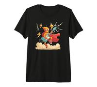 Flying Hero avec Guitare et Cape pour Un Look Cool T-Shirt Haut de Gamme