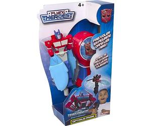 Flying Heroes - Transformers Optimus Prime - Figurine Volante avec Lanceur - Inspirée Cinéma - Design Authentique Et Ludique - Dès 6 Ans - Activité Dynamique Amusante