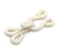 Flying Horse66 Lot de 10 fermetures à crochet et œillet recouvertes de blanc pour manteau en fourrure (30 mm)