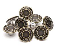 Flying Horse66 Lot de 12 boutons en laiton pour jeans 17 mm