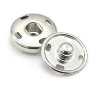 Flying Horse66 Lot de 50 boutons pression en nickel et laiton à coudre (10 mm) - Argenté - Cap - Bouton pression - Fixation pour vêtements et accessoires