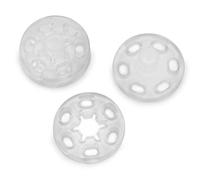 Flying Horse66 Lot de 60 boutons pression en plastique transparent à coudre, 15 mm