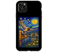 Flying Immigrant Mallard Duck in The Starry Night Painting Coque pour iPhone 11 Pro Max