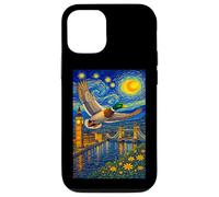 Flying Immigrant Mallard Duck in The Starry Night Painting Coque pour iPhone 12/12 Pro