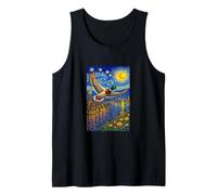 Flying Immigrant Mallard Duck in The Starry Night Painting Débardeur