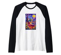 Flying Immigrant Mallard Duck in The Starry Night Painting Manche Raglan