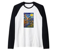 Flying Immigrant Mallard Duck in The Starry Night Painting Manche Raglan