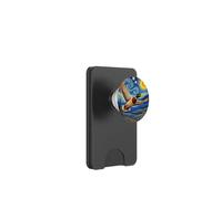 Flying Immigrant Mallard Duck in The Starry Night Painting PopSockets PopWallet pour MagSafe