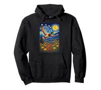 Flying Immigrant Mallard Duck in The Starry Night Painting Sweat à Capuche
