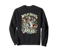 Flying Mallard Ducks Wetland Waterfowl Migration Nature Art Sweatshirt