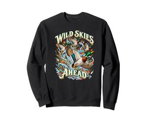 Flying Mallard Ducks Wetland Waterfowl Migration Nature Art Sweatshirt