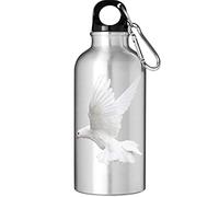 Flying Peace Dove White Pigeon Flacon de Bouteille d'eau Touristique Argent 500ml