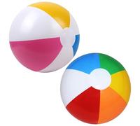 Flying Pottery 2 Pièces Ballons Plage Colorés, 40cm Ballon Gonflable Piscine, Inflatable Beach Ball Colorés, Pour Fêtes Jouets Plage Piscine, Activités Plein Air (Multicolore2)