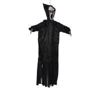 Flying Scarecrow Decor, Grim Ornament, Sound Light Effect Prop with 21.65x13.78x3.94 inches, Halloween Yard Sculpture for Outdoor Party, Festival, Lawn, Porch, Creepy Horror Display Figure