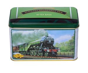 Flying Scotsman Boîte à thé avec 40 sachets de thé English Breakfast