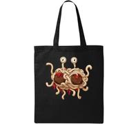 Flying Spaghetti Monster Colorful Art Naturel Ecologique Coton Tote Bag Noir, Noir , Taille unique