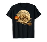 Flying Spaghetti Monster FSM Jack O Lantern Moon Balai T-Shirt