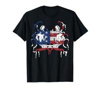 Flying Spaghetti Monster FSM Pastafari Drapeau américain Drip T-Shirt