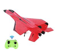 Flying Speedy Avion Télécommandé Rc Air Plane, 2.4ghz Rc Avion Télécommandé Modèle Avion Léger, Jouet Avion en Mousse Epp Ailes Fixes, Rc Jet Airplane Glider pour Enfants Adultes Débutant (Rouge)
