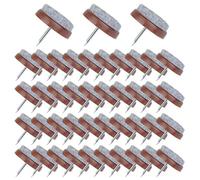 Flying swallow 50 Pièces Clous Patins de Meuble de 24 mm Noir Pads en Feutre Glide avec Boîte de Rangement pour Chaise de Meubles en Bois, Tabourets et Pieds de Table (Brown)