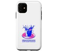 Flying to The Moon But First Coffee (déclaration Amusante) Coque pour iPhone 11