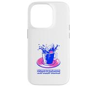Flying to The Moon But First Coffee (déclaration Amusante) Coque pour iPhone 14 Pro