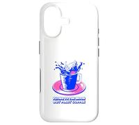 Flying to The Moon But First Coffee (déclaration Amusante) Coque pour iPhone 17