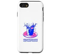 Flying to The Moon But First Coffee (déclaration Amusante) Coque pour iPhone SE (2020) / 7/8