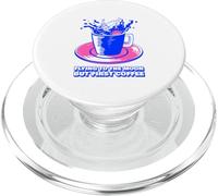 Flying to The Moon But First Coffee (déclaration Amusante) PopSockets PopGrip pour MagSafe