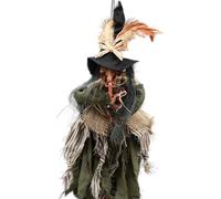 Flying Witch, 30x10 Pouces électrique Suspendue décor Effrayant avec lumière et Son, terrifiante décorations d'halloween détaillées pour intérieur extérieur, vol Vert