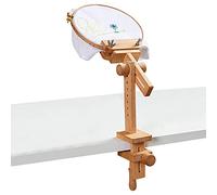 Flyingu Broderie en Bois, Tambour Réglable Rotatif et Support pour Broderie et Point Croix