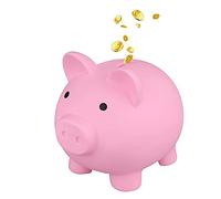 Flyingu Tirelire Cochon Rose et Bleu, Mignonne et Incassable en Plastique pour Enfants, Filles et Garçons