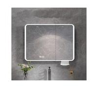FLYIODFCXV Armoire de Salle de Bains avec Miroir, Convient aux salles de Bains minimalistes Modernes, Appartements, suites d'hôtel et dortoirs(60 * 70cm/23.6 * 27.5in)