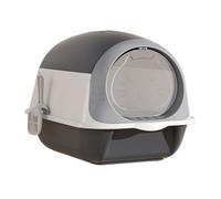 FLYIODFCXV Bac à litière pour Chat, Bac à litière for Chat, bac Couvercle, Grand for avec et Pelle, Toilettes Portables for Animaux de Compagnie, boîte for(Gris One Size,Gris)