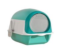 FLYIODFCXV Bac à litière pour Chat, Bac à litière for Chat, bac Couvercle, Grand for avec et Pelle, Toilettes Portables for Animaux de Compagnie, boîte for(Blue One Size,Blue)