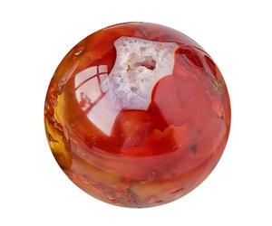 FLYIODFCXV Boule de Cristal, Boule de Cristal d'agate Rouge avec Support en Bois, for méditation, Sorcellerie, diseuse Bonne Aventure, décoration Maison(30~40mm)